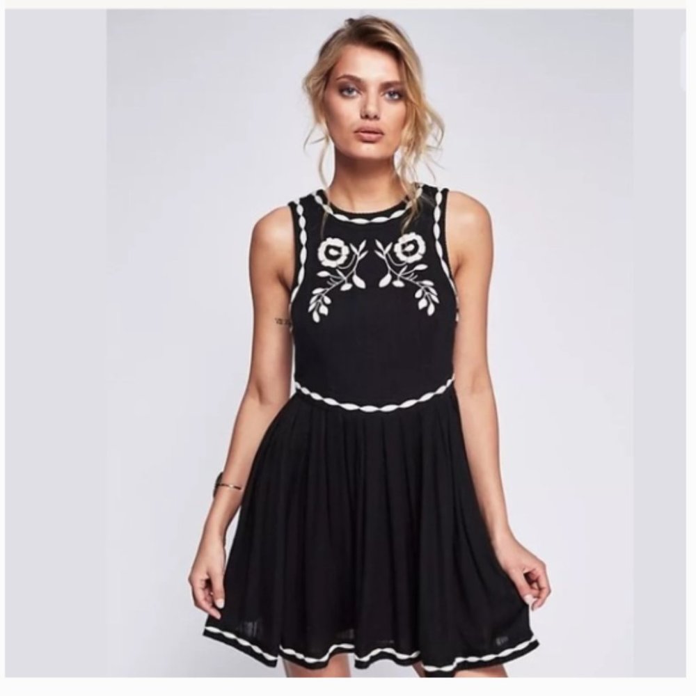 Free People Birds of Feather Embroidered Dress 2